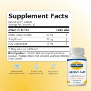 Cardio Clear 7 Supplement Facts